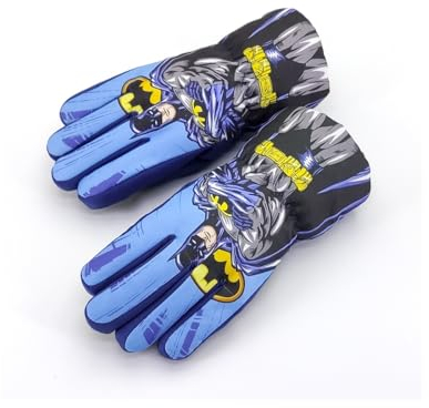 1pcs Kids Winter ski Gloves, XINBOHUI-Super Hero Winter ski warm Student Gloves Plus Fleece Waterproof Non-Slip Gloves, Kids Snowboard sled Riding ski Riding Gloves with Adjustable Cuffs.