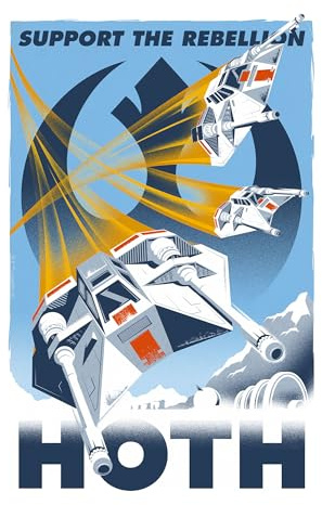 Komar Wandbild - Star Wars Hoth Temporary Headquarter - Größe 30 x 40 cm - Ohne Rahmen - Poster, Kunstdruck, Kinderzimmer, Wanddekoration