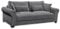 ANGELINA Bequemes Schlafsofa in Cord-Optik mit Bettkasten, Ash - Ausziehbares Sofa mit Schlaffunktion - 250 x 95 x 125 cm (B/H/T)