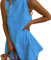 Edhomenn Beach Dress for Women - Sleeveless Mini Dress Bikini Cover Up Summer Cover Ups (04 Blue, M)
