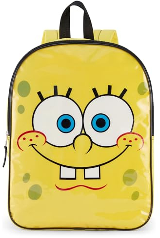 Nickelodeon Rucksack für Kinder, 38,1 cm, tolle Büchertasche für Jungen, gepolsterte Gurte und großes Reißverschlussfach, Spongebob Gelb, 15 Inch, Modern oder klassisch