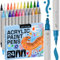 Artistro 24 Feutres Acryliques Double Pointe pour Tissu, Toile, Pierre, Verre, Bois, Papier, DIY - Marqueurs de Peinture