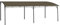 Mengtu Gazebo da giardino, per terrazze, protezione solare, resistente alle intemperie, tenda da giardino, pergola, 6 x 3 x 2,55 m, colore: tortora