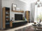 Muebles Slavic Ensemble de meubles de salon, ensemble de meubles TV,4 pièces, mobilier de salon moderne, meuble mural, meubles de salon, VRB0002_CZARNY_POŁYSK