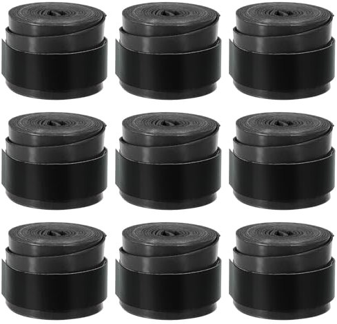 PATIKIL 43,3 Tennisschläger Griffband, 9er Pack Overgrip Stretchy rutschfest Schweißabsorbierend für Badminton Angelrute, Schwarz