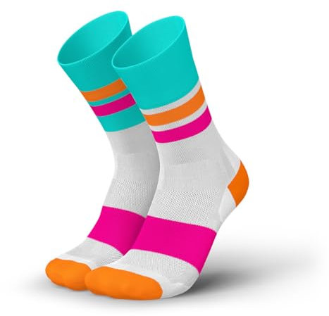 INCYLENCE ULTRALIGHT Laufsocken für Damen und Herren, atmungsaktiv und sehr dünn, 1 Paar (DE/NL/SE/PL, Numerisch, 35, 38, Regular, Regular, Tracks Cyan Pink)
