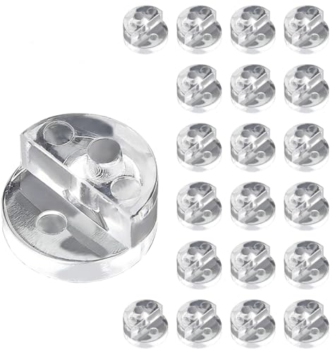 Qrity 20 Stück Glasklemme, Glashalter Klammern Kunststoff, Glasregalhalterung Spiegelhalterung Geeignet für 4-5 mm Glas, Fenster, Spiegel