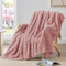 BEDELITE Kuscheldecke Flauschig Decke Klein - weiche Flanell Decken Rosa 125x150 für Sofa, Deko Streifen Cord Fleecedecke als Sofaüberwurf für Wohnzimmer, Throw Blanket Wide Use