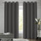 VEHEDE Thermovorhang Kälteschutz Gardinen mit Ösen, Wohnzimmer Schallschutz Verdunklungsvorhänge, Fenster Wärmeisolierende Vorhänge Blickdicht, 160 cm Lang, H 160 x B 117 cm, Dunkelgrau, 2er Set