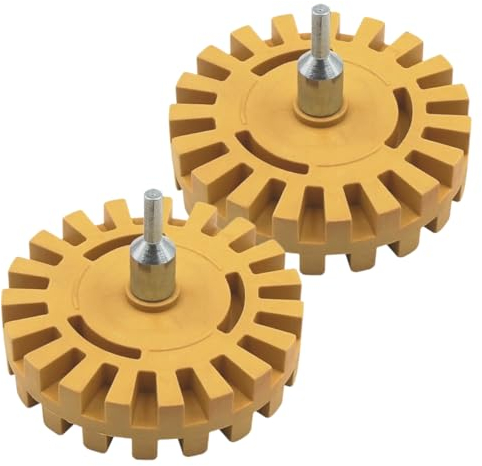 Mobestech 2stücke Eraser Wheel Für Aufkleberentfernung Effektives Werkzeug Zum Entfernen Von Kleberesten Und Farbe Für Kompatibel Mit Pneumatischen Werkzeugen