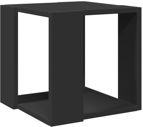 vidaXL Couchtisch, Beistelltisch mit Stauraum, Kaffeetisch Sofatisch für Wohnzimmer, Teetisch Tisch Wohnzimmertisch, Schwarz Holzwerkstoff