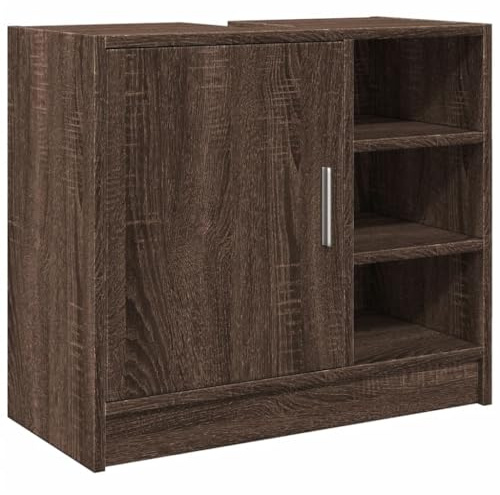 vidaXL Waschbeckenschrank Braun Eichen-Optik 63x29x55 cm Holzwerkstoff