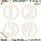 4pcs Adventskranz Zahlen für Kerzen & Kerzenhalter - Holz Nummern Schriftzug 1 2 3 4 Holzanhänger Advent