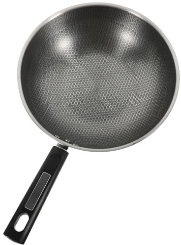 HOLIDYOYO Plancha De Acero Inoxidable Revestimiento Antiadherente Sartén Para Cocinar Al Aire Fácil De Limpiar