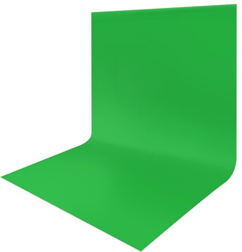 JEBUTU Greenscreen, 3x6M (9,8x19,6FT) Foto Hintergrund, Großer Faltbare Fotografie Hintergrund Grün Chromakey Waschbares Polyester für Fotostudio, Video, Fernsehen, Zoom, YouTube
