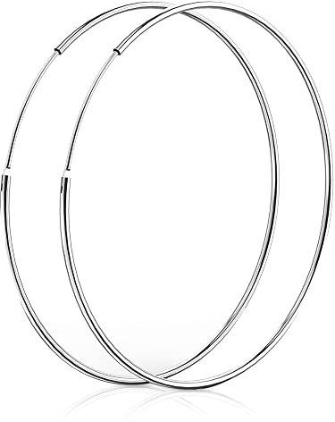 LeisuDay - Creolen silber für Damen aus echt 925 Sterling Silber, kleine Creolen Hoop Ohrringe für Damen Mädchen Jugendliche - 14mm + 20mm