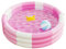 Toyhood Streifen Kinder Aufblasbare Planschbecken, 3 Ring Baby-Schwimmbad, mit Aufblasbaren Sicherheit Blase Boden, für Indoor Outdoor Mädchen Jungen Garten Hinterhof (Rosa)