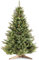 RESTILO Premium Weihnachtsbaum Künstlich 150 cm Tannenbaum mit Ständer aus Holzmaterial und braunem Stamm Künstlicher Weihnachtsbaum Maya