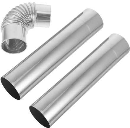 DIYEAH Extendable Hose Pipe for Pizza Oven Chimney Flue Stainless Steel Tent Chimney Pipe Extra Long Stove Extension Tube