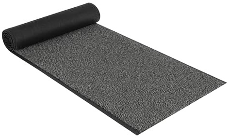 Internethandel Pfordt Schmutzfangmatte Grau, 200x90 cm, Fußmatte rutschfest aus Polyamid, Schmutzfangläufer für innen und überdachten Außenbereich