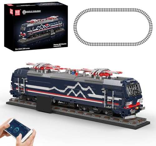 Mould King 12045 Technik Lokomotive Zug, 3072 Teile Ferngesteuert Personenzug Baustein Modell, Eisenbahnen Zug Series Klemmblock Bauvorrichtung