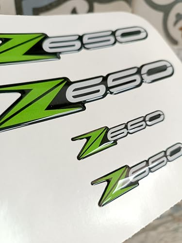 4 pegatinas resinadas de gel 3D para moto Kawasaki Z650 Z 650