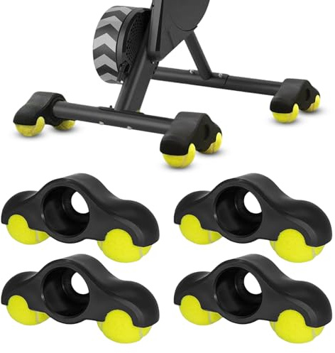 XJJAUGKLY 4 Stück Rocker Plate für Wahoo Kickr Core, mit 8 Tennisbällen | Wippplatten-Adapter für Indoor-Cycling, Für natürliches Fahrgefühl, Einfache Montage, Kompatibel mit Wahoo Kickr Core