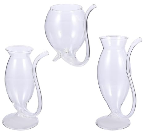 HOLIDYOYO Vampir Weingläser 3 Stück aus Borosilikatglas, Kreative Kelche | 190ml 300ml 340ml, für Riegel und Restaurant, Dekorativ und Stabil
