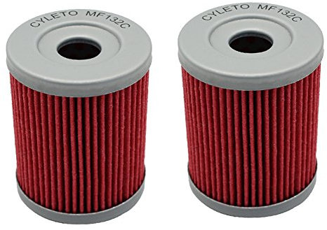 Cyleto Filtro olio per Yamaha YP400 Majesty 400 2004-2014/YP250G Grand Majesty 250 2004-2007/CP250 MORPHOUS 250 2006 2007 2008 (confezione da 2)