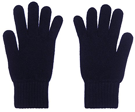 Lona Scott Damen-Handschuhe aus Kaschmir, hergestellt in Schottland, 100 % Kaschmir, Marineblau, Einheitsgröße