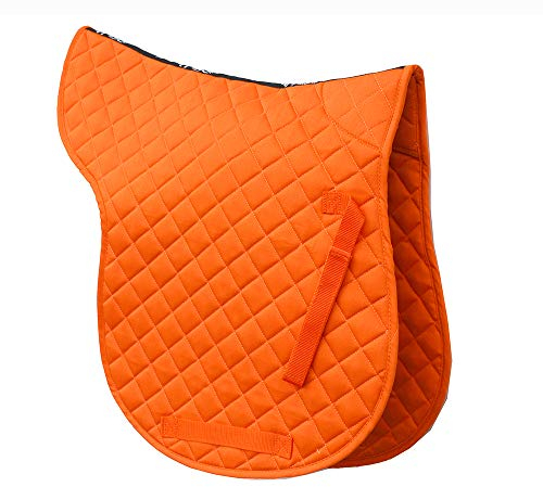 Rhinegold 0 Watte, gesteppt, Mandnah-Vollmandarine Numnah, Tangerine, Volle Größe