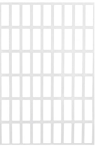 Sticker Weiß 25 mm x 10 mm Etiketten – 2,5 cm x 1 cm viereckige Aufkleber 810 Stück von Royal Green