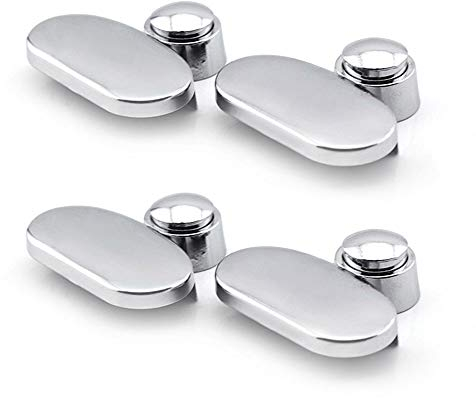 Kitchen-dream 4Pcs Mirror Clips, Zinklegierung Spiegel Floating Glass Clip, Glass Clamp Badezimmerspiegel Clips, Spiegel und Glas hängen Kit Wandhalterung Clips