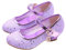 YOSICIL Principessa Scarpe Bambina Festive Scarpe col Tacco da Principessa Cosplay Scarpe da Sera per Bambine Dress Up Cerimonia Festa Scarpe Eleganti,Viola,34EU