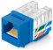 Everest 90° Angled RJ45 Cat6 Keystone Jacks 20-Pack in Blue - Slim Profile Female RJ45 Connectors - Cat 6 Keystone Jack - Compatible with 90° Angled Speed Termination Tool - easyJACK (B094WB91H3)