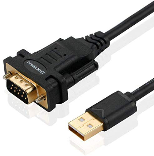 OIKWAN USB to RS232 DB9 Serial Cable Male Converter Adapter with FTDI Chipset for Windows 11,10, 8.1, 8, 7, Vista, XP, 2000, Linux and Mac OS X 10.6 (10ft)