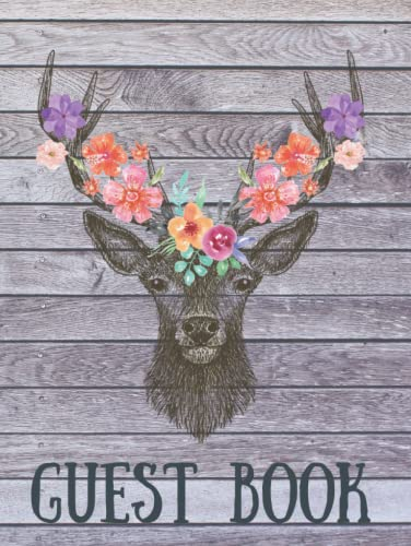 Inglese Libro degli Ospiti - Guest Book: per turisti Hotel, Albergo, AirBnB, B&B, Casa per le vacanze, Idea regalo: Libro degli ospiti da riempire per ... Legno vintage guardare il mare o in montagna