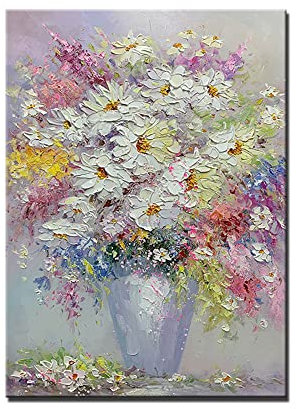 tymhrs Acrylbild,Schönheit Der Blumen,Messerpalette Dicke Strukturierte Sonnenblume Handgemaltes