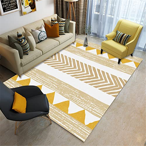 DJHWWD bettumrandung Schlafzimmer Baby Teppich Junge Zeitgenössischer rechteckiger gelber Wohnzimmer Dekor terassenteppich 60X90CM