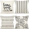 YCOLL Kissenbezug 4er Set Kissenbezüge leinen Kissenhülle Dekokissen für Sofa Gartenbett Couch Kissen 40x40cm