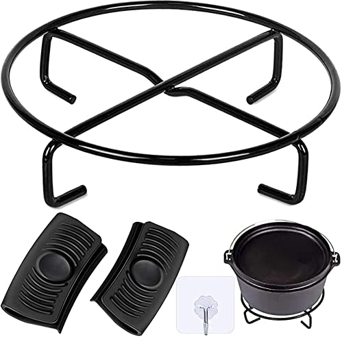 Dutch Oven Untersetzer Dutch Oven Zubehör, Untersetzer Dutch Oven Ständer, Topfständer, Untergestell für Dutch, Feuertopf Standfläche für BBQ, Camping