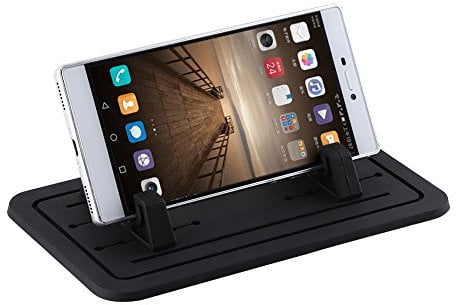Car Phone Holder,Universal Dashboard Phone Holder Silicone Gel Cradle Stand Dashboard Mobile Mount Pad All Vehicles Phones GPS Mat Antislip Dash Adjustable for Smartphone