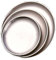 AGSYFFD Vassoio rotondo d'argento 3 pezzi, vassoio rotondo decorativo d'argento, vassoio rotondo in acciaio inox per utensili da cucina, vassoio per la conservazione dei cosmetici