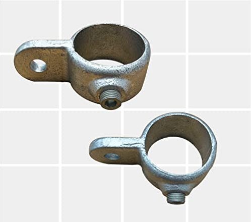 Galvanized Tube Fittings | Handrail System | Connector Pipe Fittings | Railing Steel Tubes | Galvanized Tubes (173 Male Part, 48mm OD Tube D48 (Scaffold))(Pack of 4)