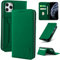 S. Dawezo Handyhülle für iPhone 11 Pro MAX Hülle,Premium Leder Klappbare Flip Case [Stoßfeste][Magnetische][Standfunktion] [Kartenfächern] Tasche Schutzhülle für iPhone 11 Pro MAX-Grün