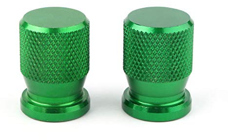 FSFY Universal Wheel Tire Tyre Air Valve Caps Stem Cover Cap Wheel Rim Air Valve Caps for Most Cars SUV RVs Trucks Motorbikes Bikes, Green