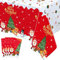 4 Stück Weihnachten Tischdecke Party Dekorationen - Frohe Weihnachten Santa Einweg-Plastik, Schneemann Rechteckig für Urlaub Winter-Party-Zubehör, 130x220cm