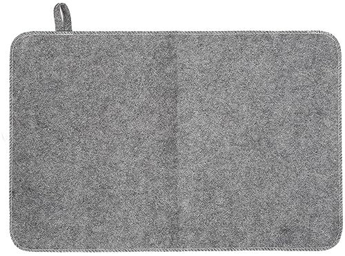 Felt Sauna Cusion,Unisex Sauna Room Sweat Absorption Mat,Heat Insulation Mat for Sauna House Shower Room,Felt Bath Pad(Grey)