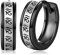 Schwarze Ohrringe 925er Sterling Silber Minimalistisches Auge des Horus Creolen Huggie Ohrringe Schwarzer Schmuck Geschenke für Damen Herren