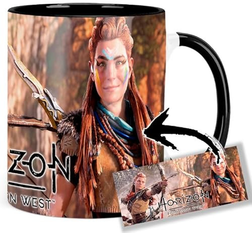 Horizon 2 Forbidden West C Tasse Innen & Henkel Schwarz Keramikbecher Mug